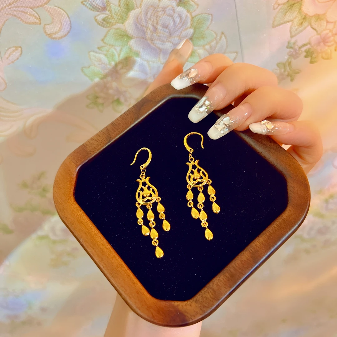 合金耳饰 【司凤流苏耳环】镀金系列粉丝福利专享