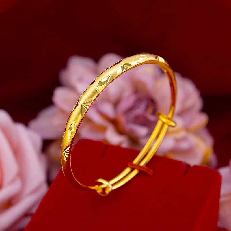 精美高级感车花元宝推拉手镯B4