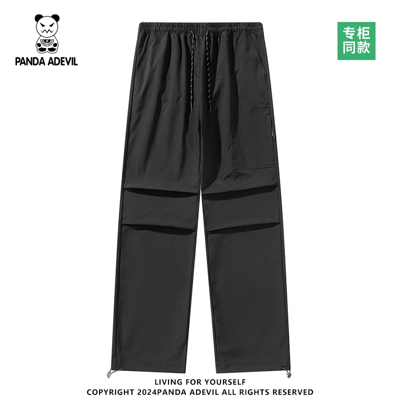 熊猫小恶魔夏季新款时尚潮流男士宽松舒适百搭休闲伞兵裤FKS706
