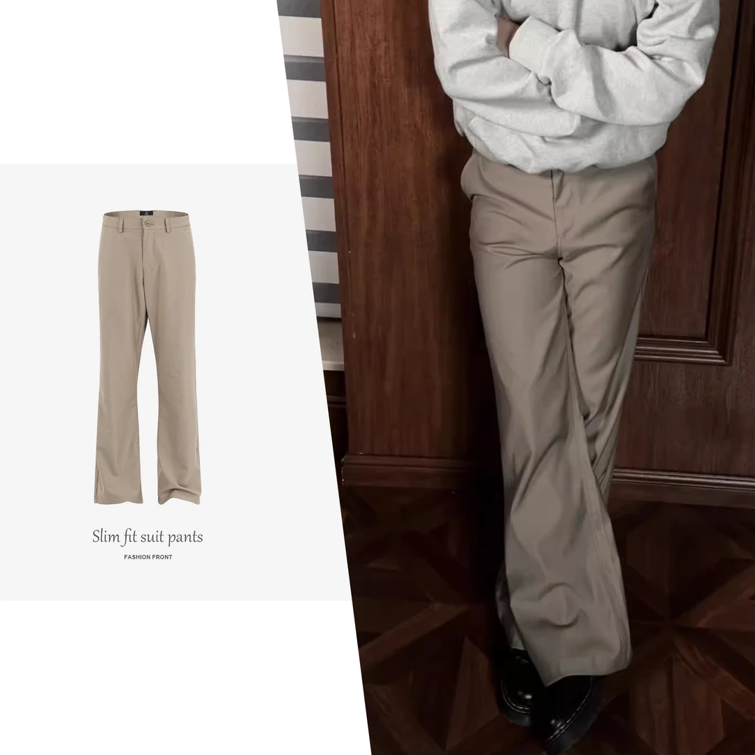 UniForm美式517直筒微喇西裤春夏cleanfit百搭休闲垂感修身西装裤