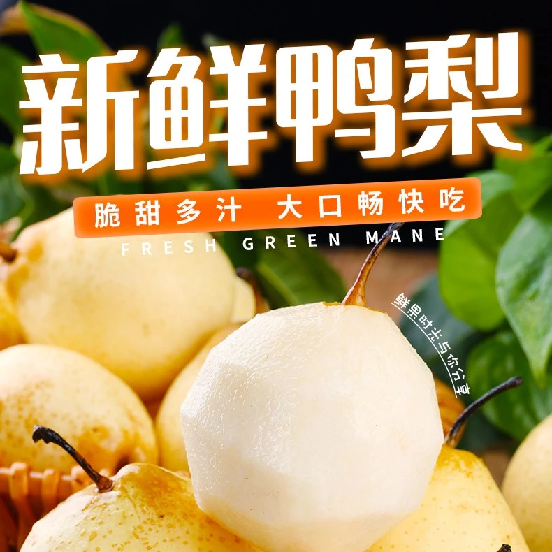 【农谷果】鸭梨之乡魏县鸭梨特产新鲜香甜皮薄鸭梨包邮 产地直发