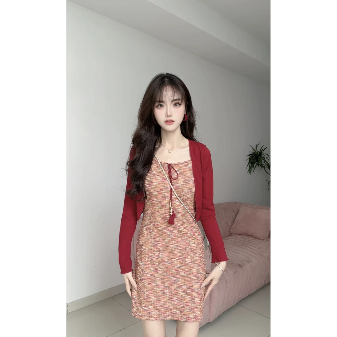 IEF/爱依服2024秋季新款茶歇法式显瘦针织里外套裙5620A-N34327-