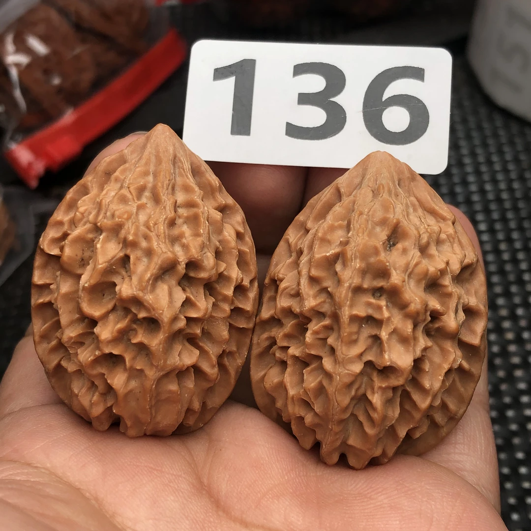 高45招财鼠文玩核桃白茬