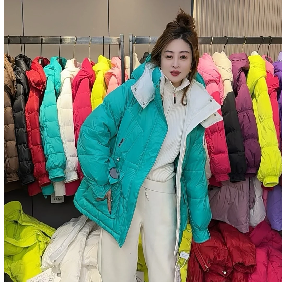 【二姐专属7127】百搭时尚潮流户外连帽白鸭绒羽绒服