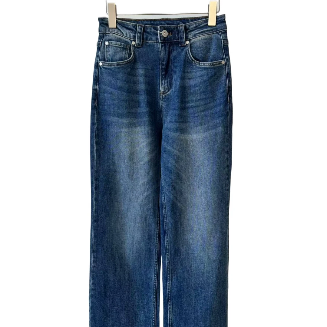 清--|意大利客人单| 布鲁家JIN口面料直筒后皮标牛仔裤189