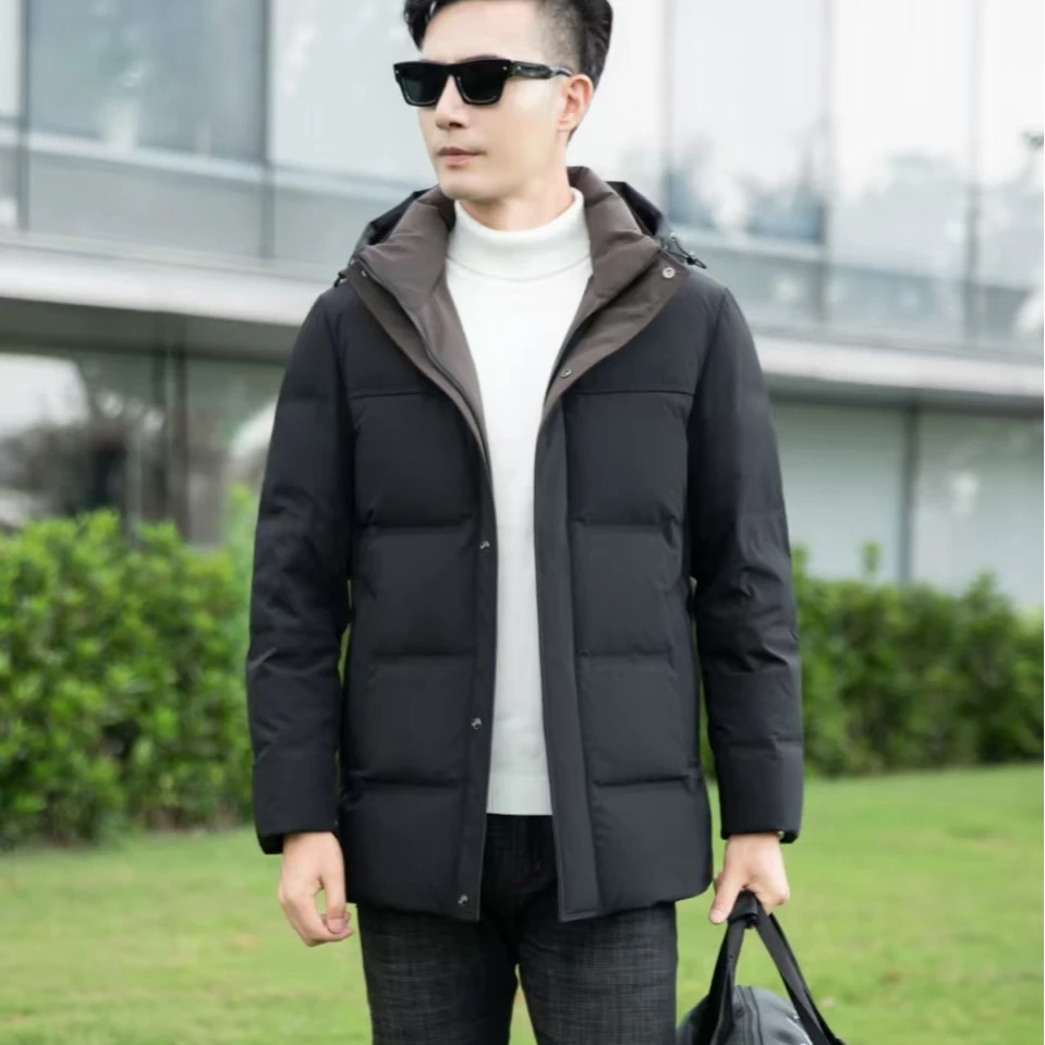 2024-冬季男士新品时尚一手长连帽修身显瘦羽绒服【3820】