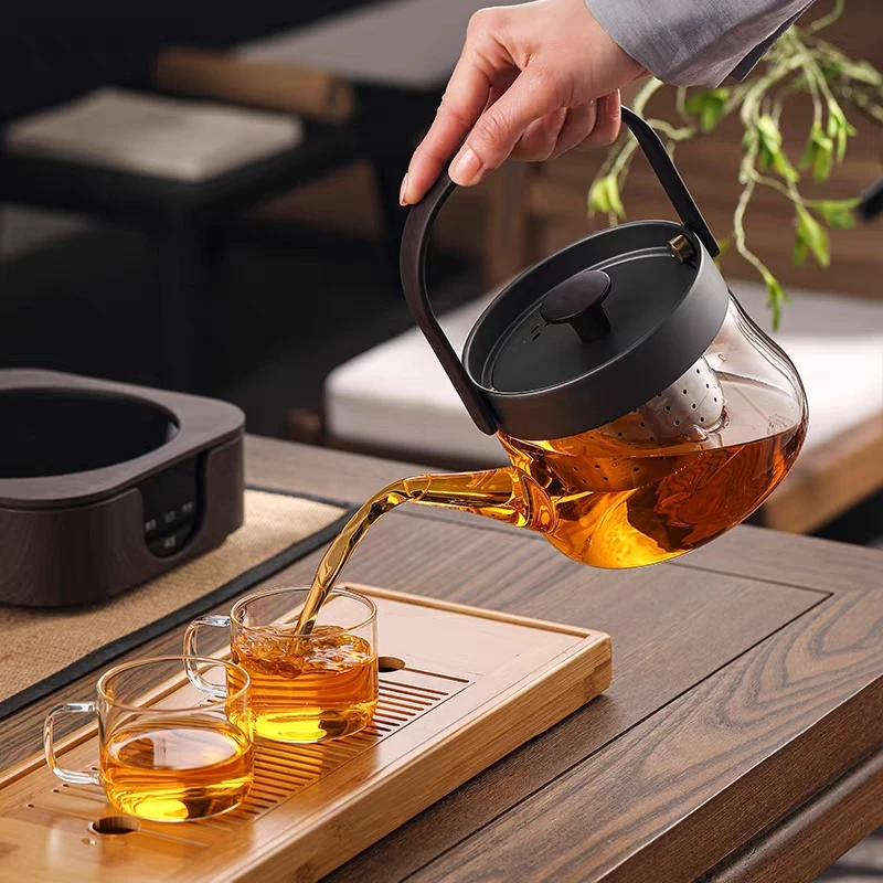 智蔚高颜值煮茶壶泡茶壶高硼硅耐热玻璃壶体电陶炉适用烧水煮茶壶