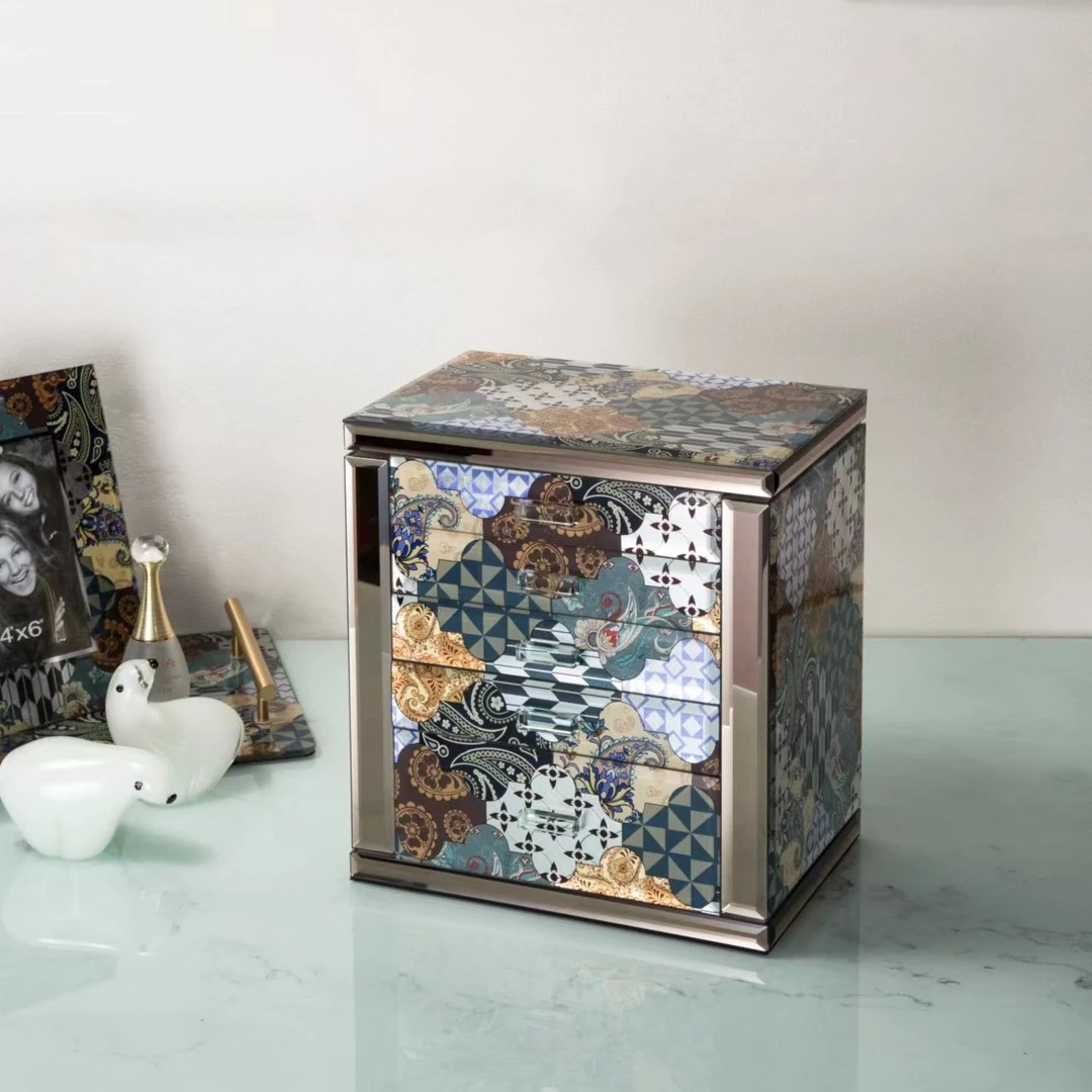 高档轻奢首饰盒卧室精美珠宝盒客厅简易收纳盒摆件珠宝盒3601