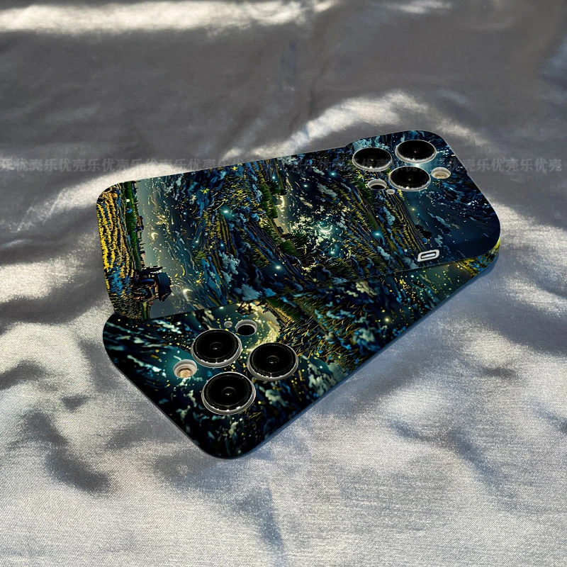 稻田夜景苹果14Pro手机壳个性iPhone13菲林壳14promax硬壳12精孔x