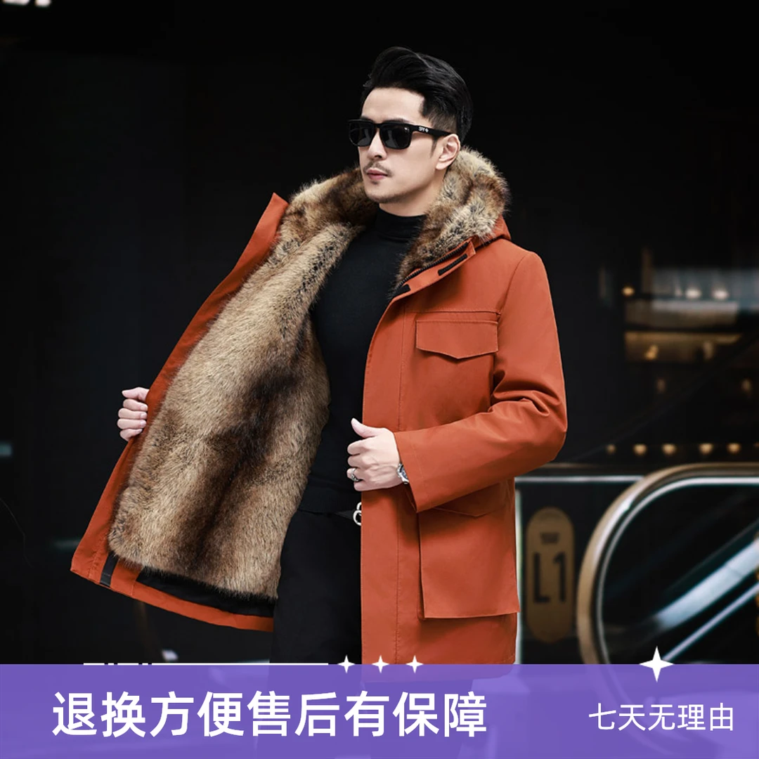 派克服男2025海宁新款爆款加绒厚棉外套军大衣可拆卸内胆大码工装