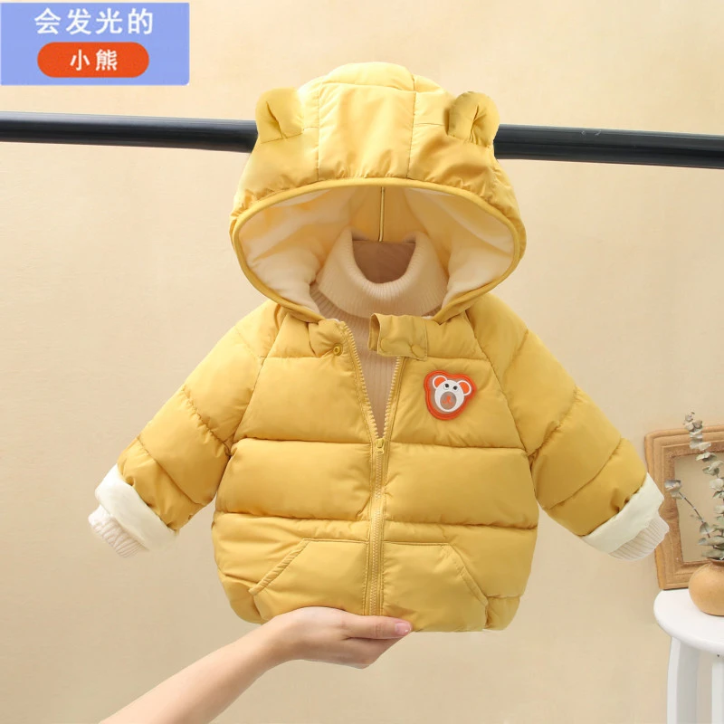 2024冬季加绒加厚宝宝羽绒服童装衣婴幼儿儿童女童婴儿男童连帽