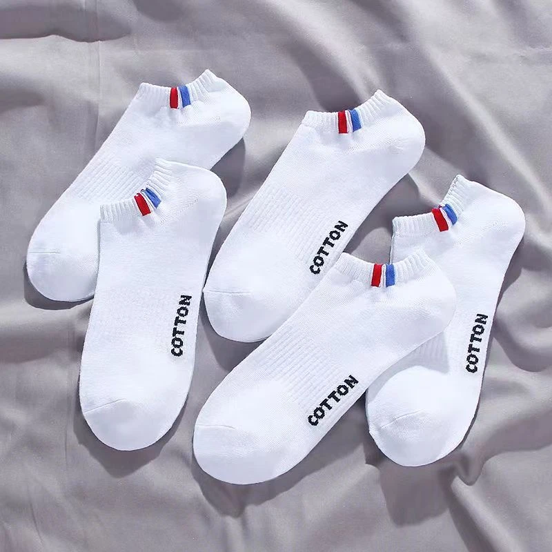 袜子男短袜防臭透气薄款夏季潮流百搭吸汗运动袜浅口纯色男士船袜