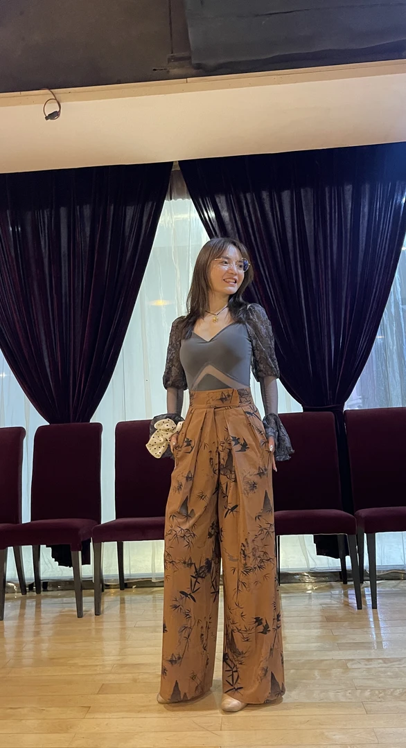 辰艺摩登定制 秋燕款高腰阔腿摩登舞裤