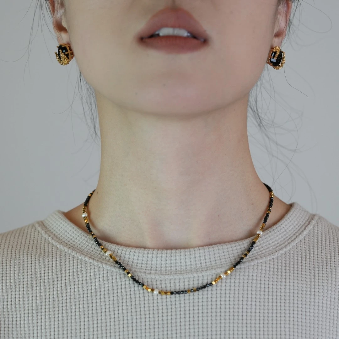 钛钢项链 [黑金]手工气质轻奢时尚百搭复古小众简约可调节ins