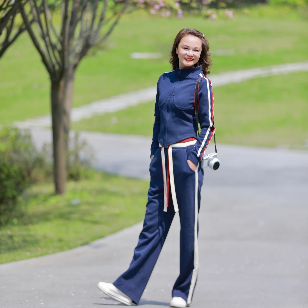 设计感运动服套装女春秋新款网红时尚休闲长袖显瘦卫衣跑步两件套