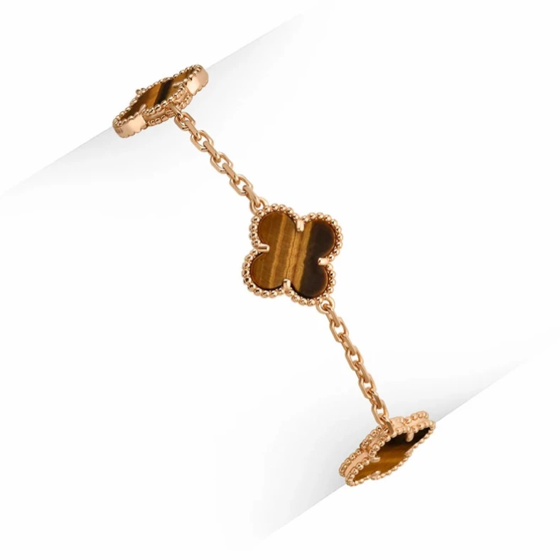 【金色系】  四叶草五花时尚个性简约经典 V35红色可调节连衣裙