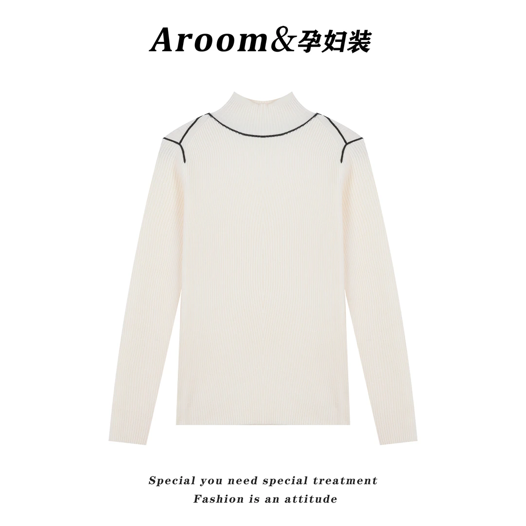 现货/AROOM孕妇时尚秋冬款蝴蝶结减龄背心裙套装U10-15
