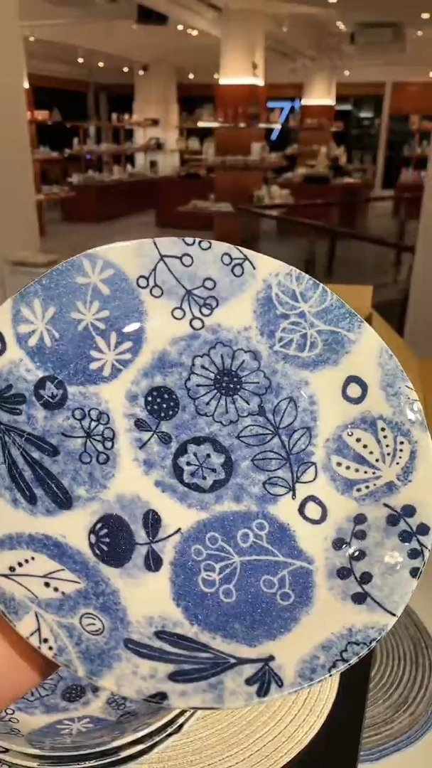 【闪购商品】陶瓷瓷片青庭9寸深盘