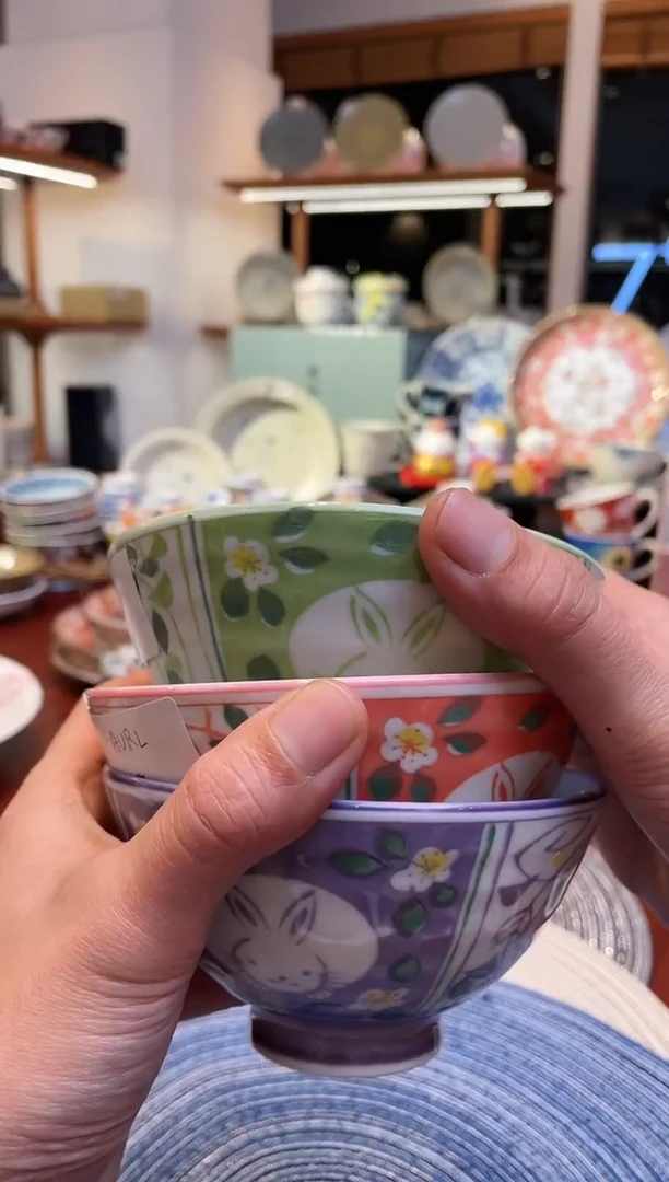 【闪购商品】陶瓷瓷片兔子微瑕三个组合