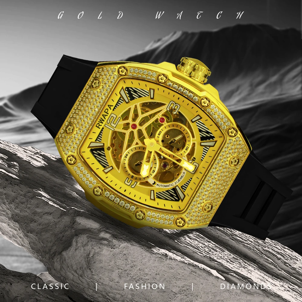【钻太阳神】RWAPA/足金999/全自动机械腕表陀飞轮男表G