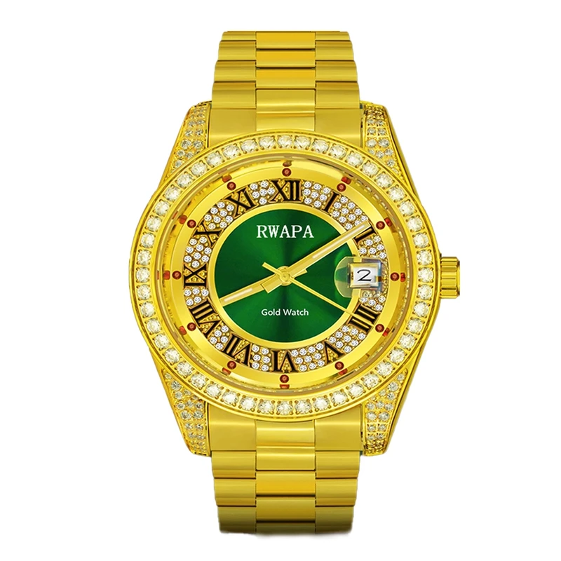 【满钻聚宝盆】RWAPA/带足金钢印/全自动机械腕表陀飞轮男表G