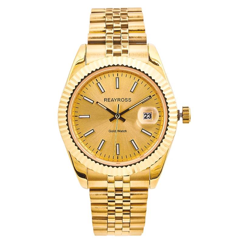 【条钉日志】足金999/REAYROSS/全自动机械手表奢华男女对表