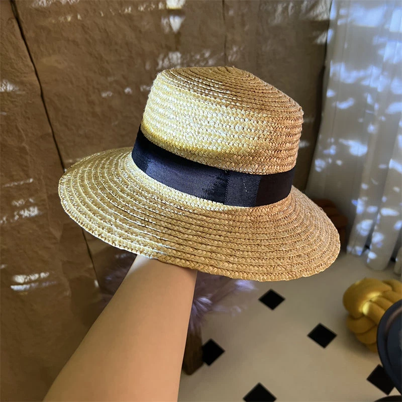 【风铃推荐】2024夏季新款这样防晒百搭编织草帽女士时尚户外大帽檐