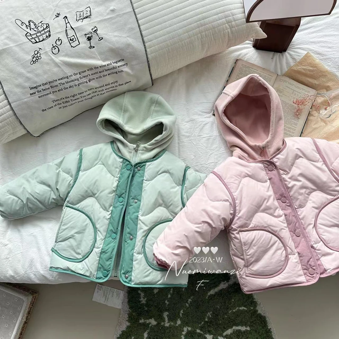 丸子十儿童设计感保暖真两件羽绒服外套（冬款） WZJ-5291