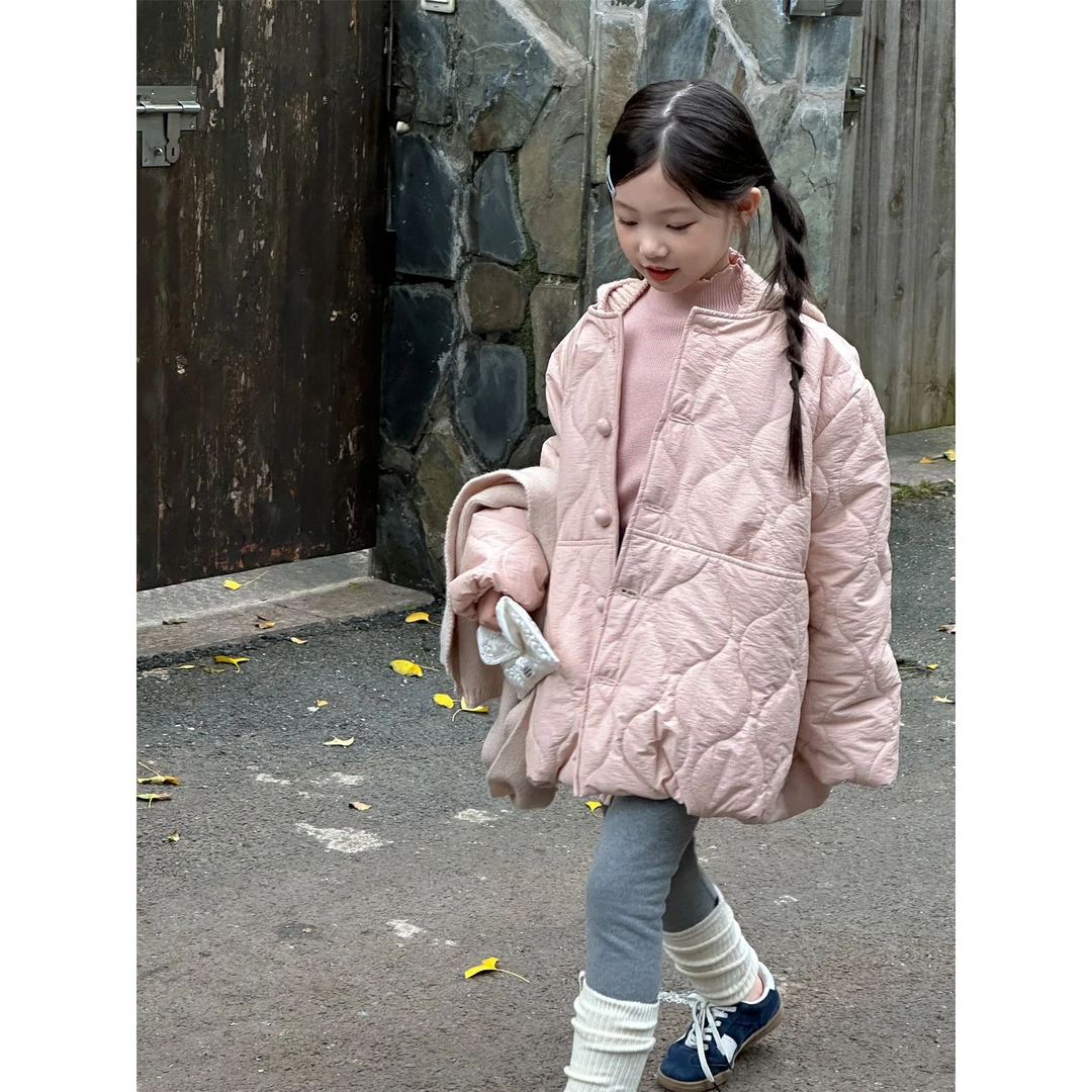 LJ童装女童外套冬装2024新款韩版加厚棉服洋气棉外套夹棉-71311