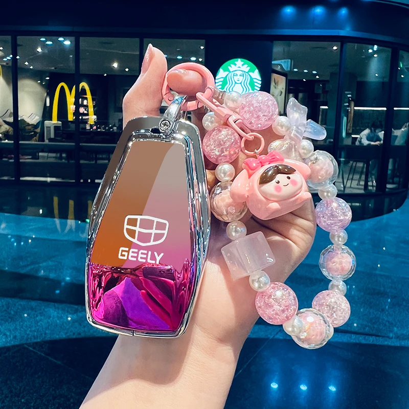 适用于吉利钥匙套星瑞帝豪几何e萤火虫博越pro星越l车壳扣2023款