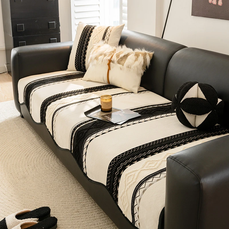 (异形旷野)异形沙发垫四季通用雪尼尔防滑坐垫轻奢高级感沙发套罩