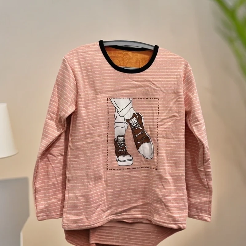 9473孩童加绒保暖套装(图案不挑）