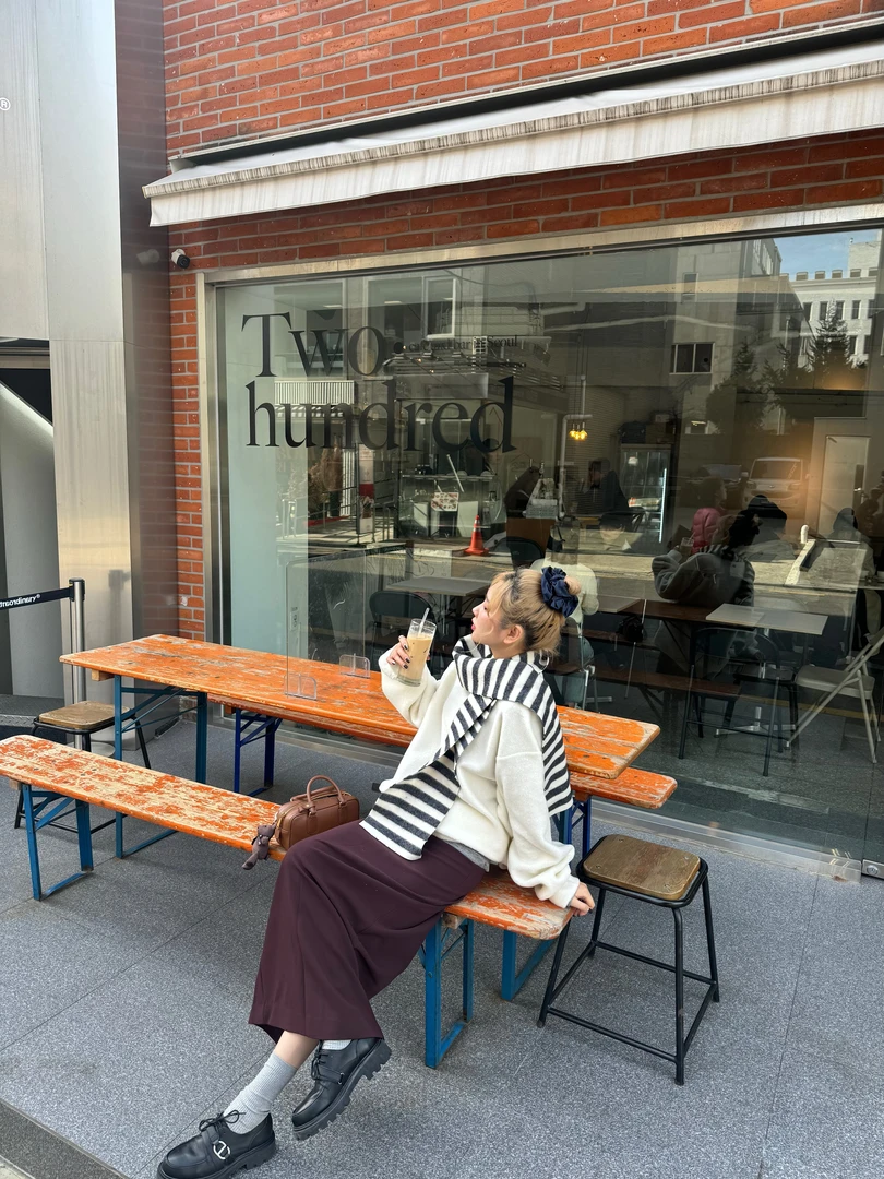 ANNAMOOER · 设计师品牌黑白条纹羊毛围巾百搭休闲 AM63SS01