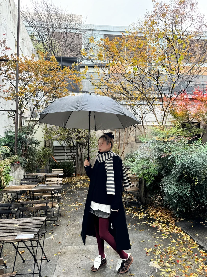 ANNAMOOER 设计师品牌黑色气质大衣AM63W002