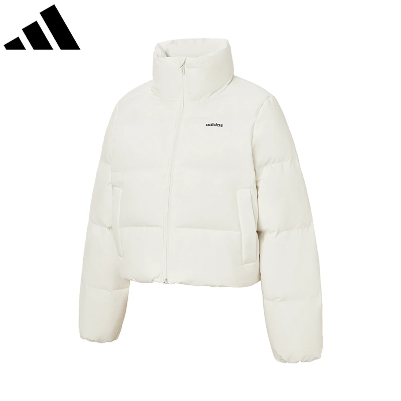 Adidas阿迪达斯冬季新款女子立领羽绒服小个子显高短款保暖羽绒服