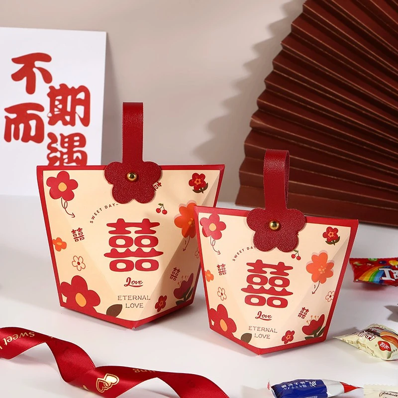 【新款喜糖盒】中式婚礼新款喜糖手提糖果盒子创意回礼盒伴手礼盒子