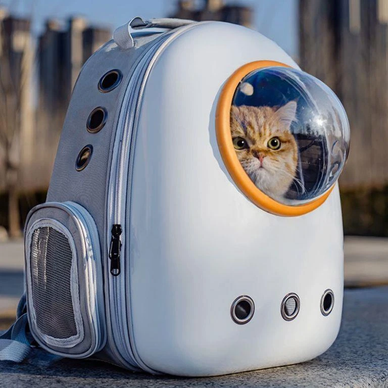 猫包猫咪外出包便携透气帆布双肩猫包外出便携包宠物外出猫咪背包