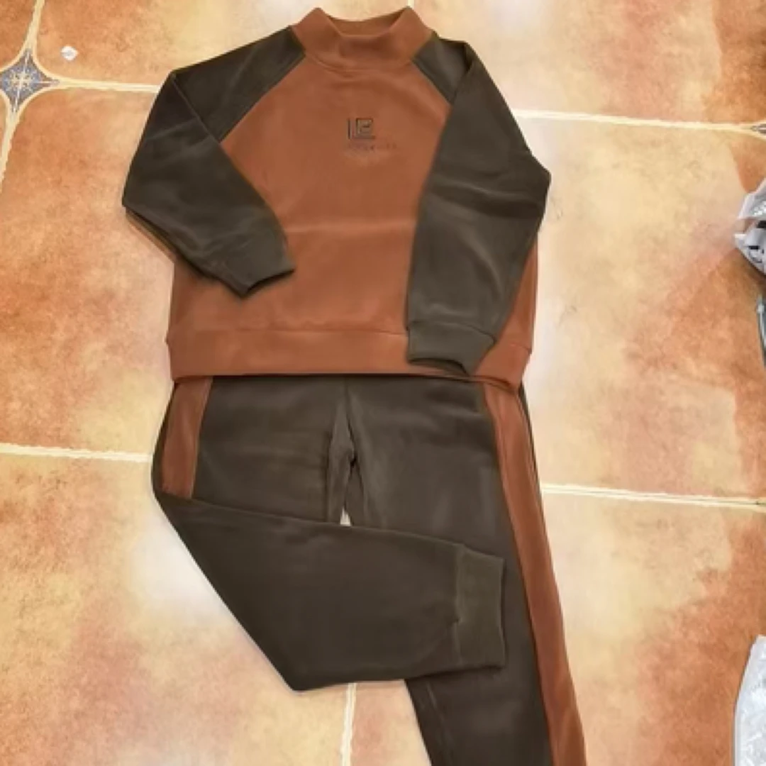 新款加绒加厚套装休闲时尚潮流女士时髦洋气套装