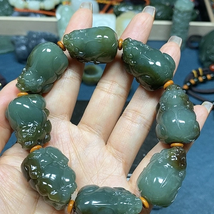 和田玉手串未镶嵌