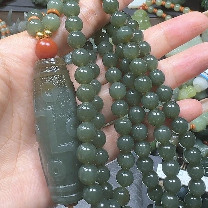 和田玉手串未镶嵌