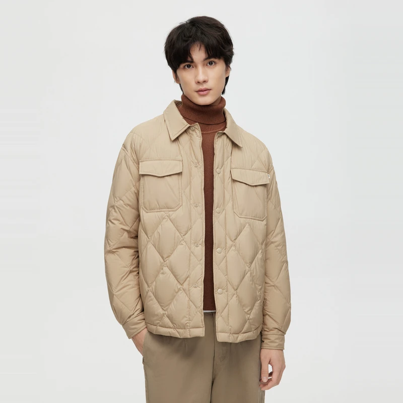 【工装短款】波司登断码时尚羽绒服款衬衫翻领秋季轻薄羽绒服5307