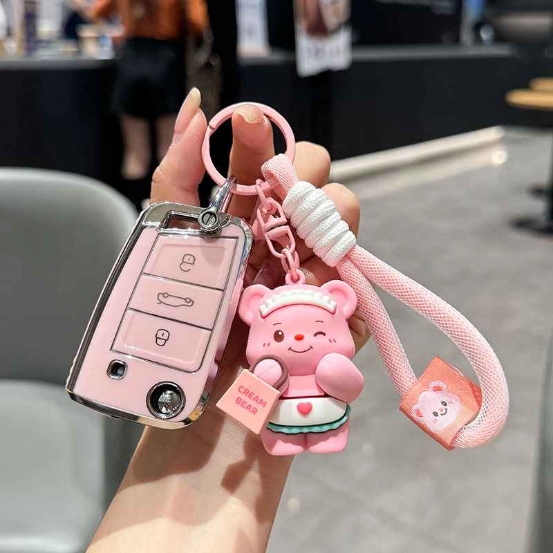 苏萌适用大众车钥匙套24款速腾宝来迈腾帕萨特探岳polo途岳朗逸探