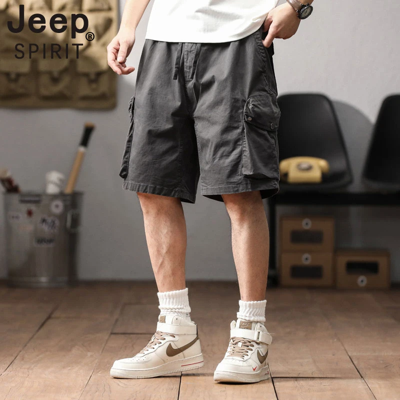 夏季薄款日系工装裤多口袋男士休闲裤宽松百搭潮流工装裤运动裤子