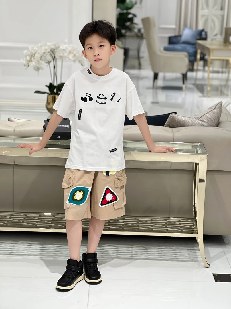 亿洋潮牌童装”潘达散步”儿童夏季短袖16385