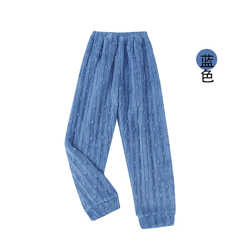 秋冬季儿童法兰绒加厚保暖女童男童珊瑚睡裤秋冬家居宝宝加绒裤子