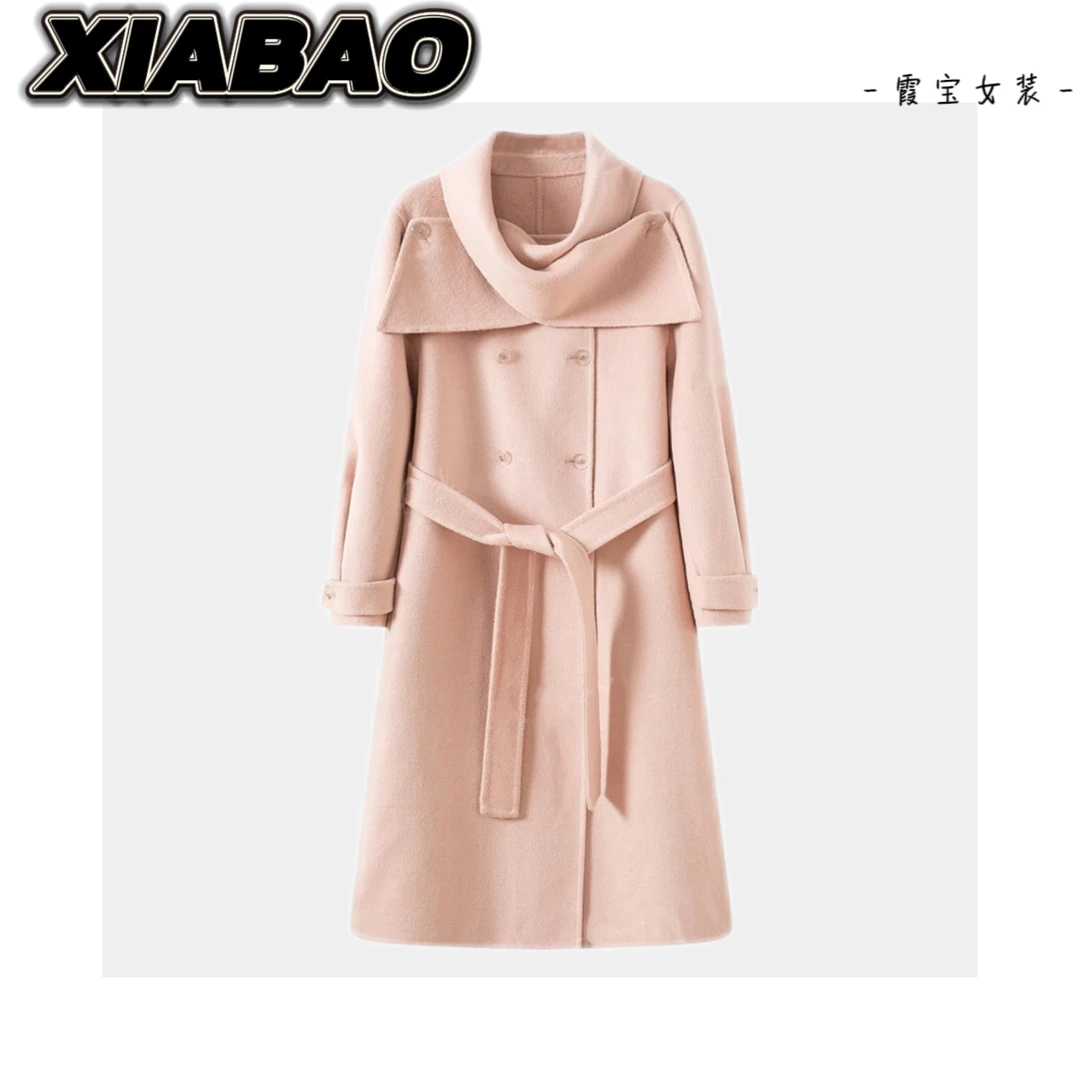 B窈窕淑女气质羊毛大衣W7999