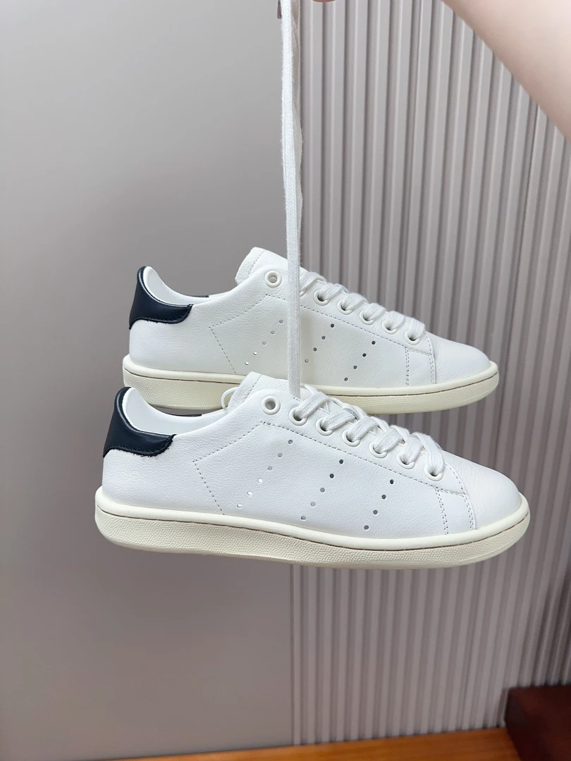 （绿黑尾 两穿 可踩跟）里外真皮德训鞋情侣平底春季百搭休闲小白鞋