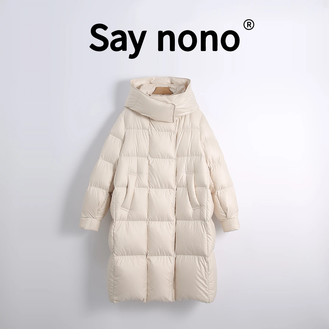 懒猫nono│Saynono 日光浮潜＿全身立体大方格羽绒服 /BNSMD006