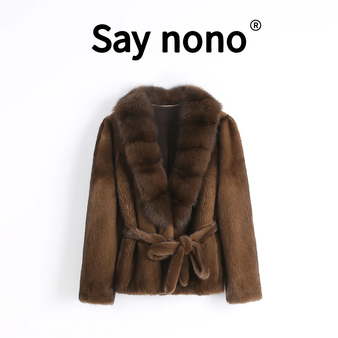 懒猫nono│Saynono 珠流璧转＿天鹅绒短二水貂皮草 /XS888