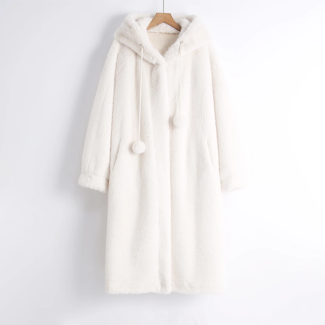 懒猫nono│Saynono 简约＿连帽长款保暖时尚外套  JW-JW23380